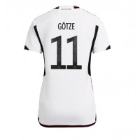 Camiseta Alemania Mario Gotze #11 Primera Equipación Replica Mundial 2022 para mujer mangas cortas